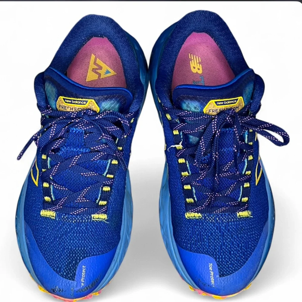 New Balance Fresh Foam X More Trail v2 Vibram Sole Blue Vibrant Pink Size 7.5 - Picture 3 of 15